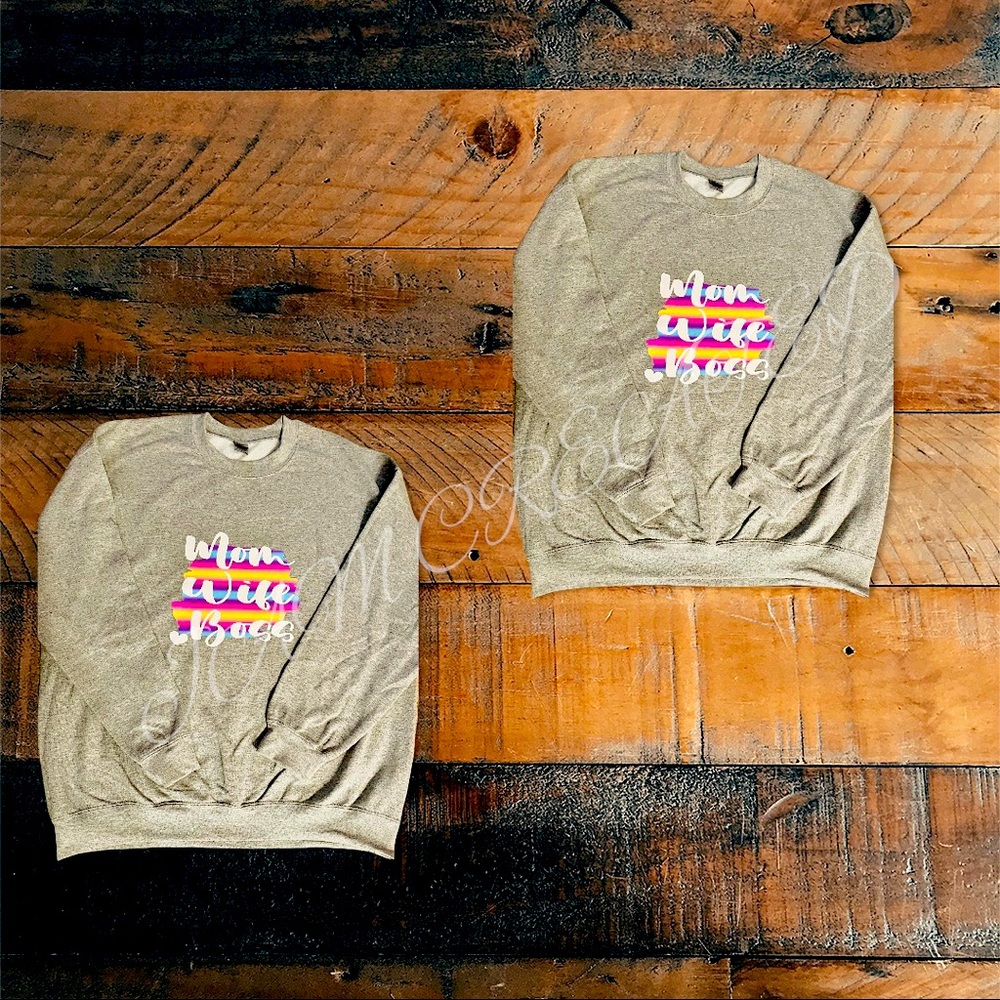 Wife Mom Boss sweater